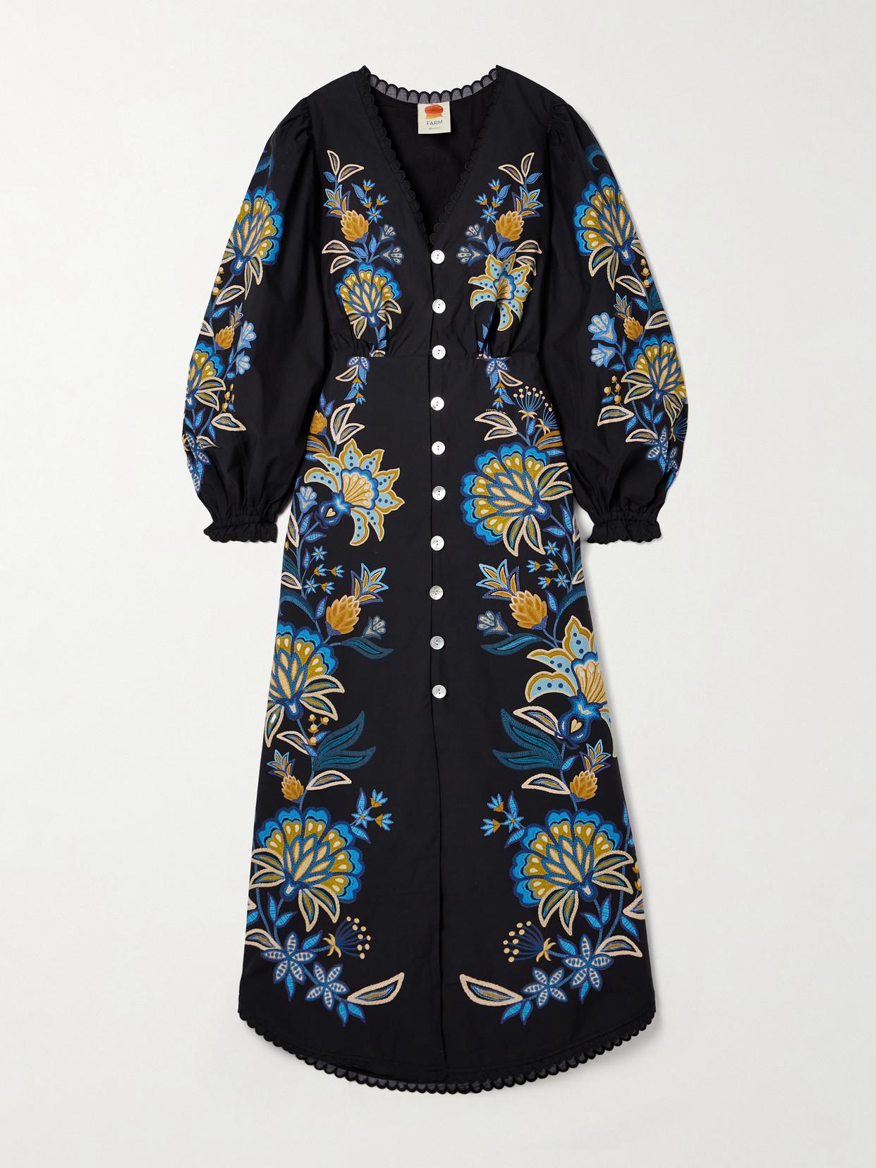 ワンピース FARM Rio SS25 Printed poplin dress (332216 25139) 0400020750265_FRESHGARDENGREEN