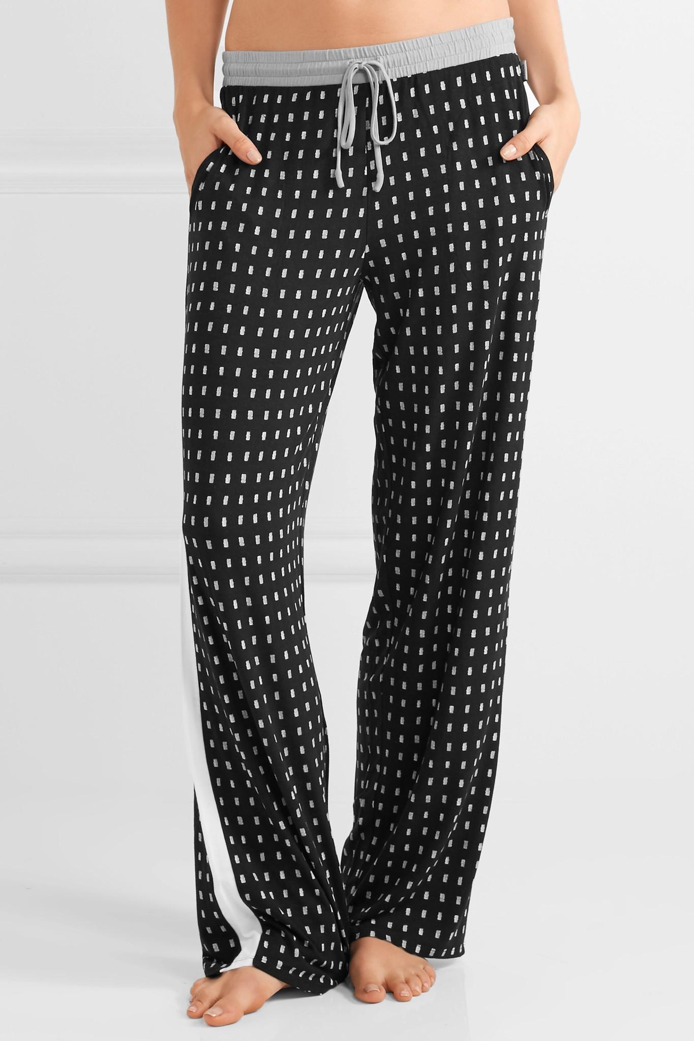 DKNY Synthetic Printed Stretchmodal Jersey Pajama Pants in Black Lyst