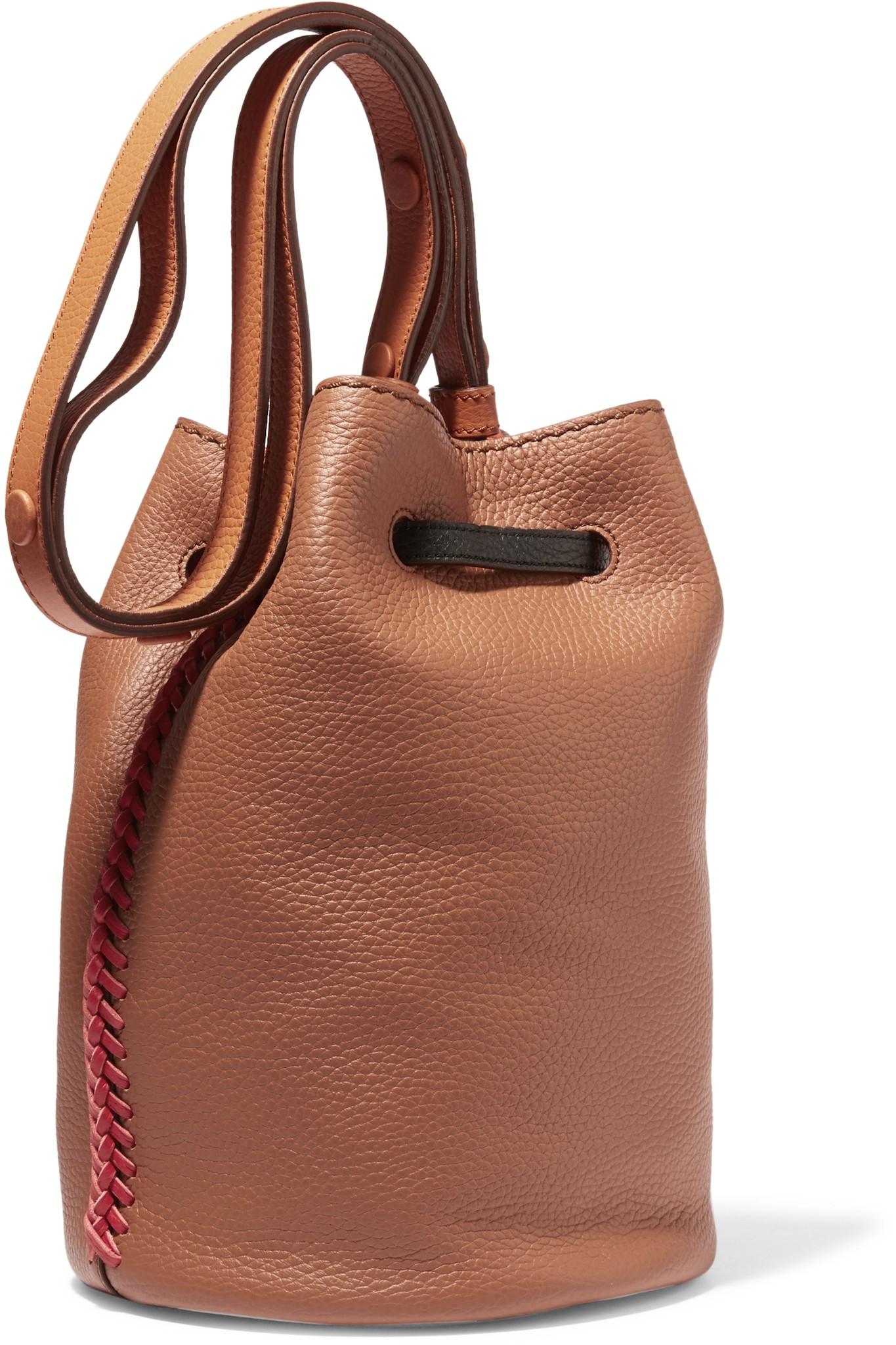 Tod's Gypsy Texturedleather Bucket Bag in Brown Lyst
