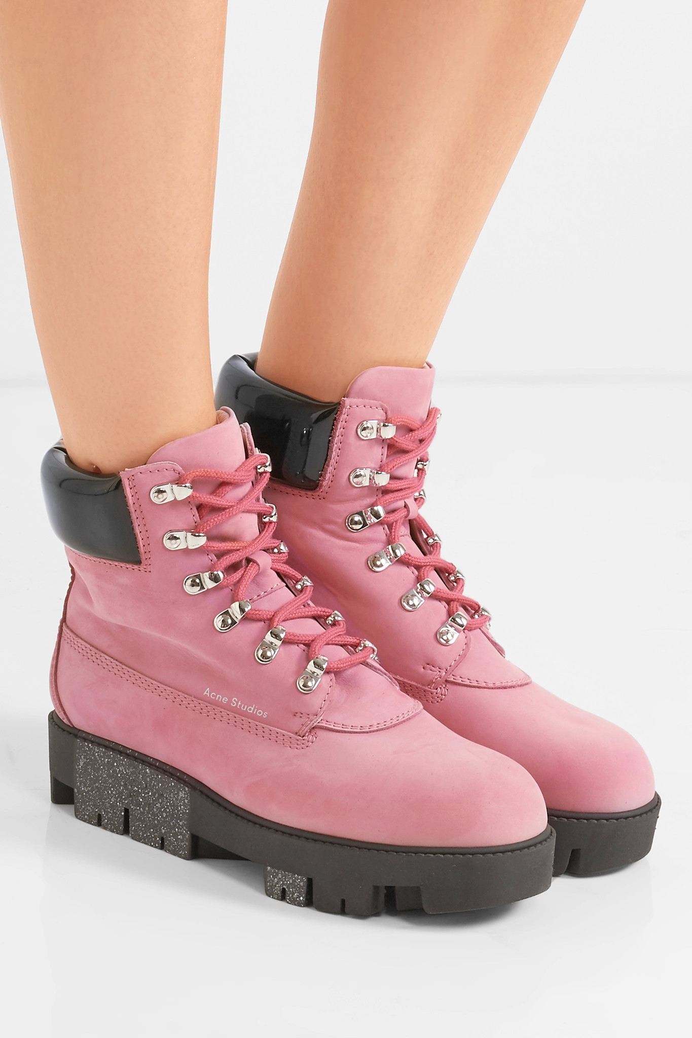 Pink acne boots Clearance
