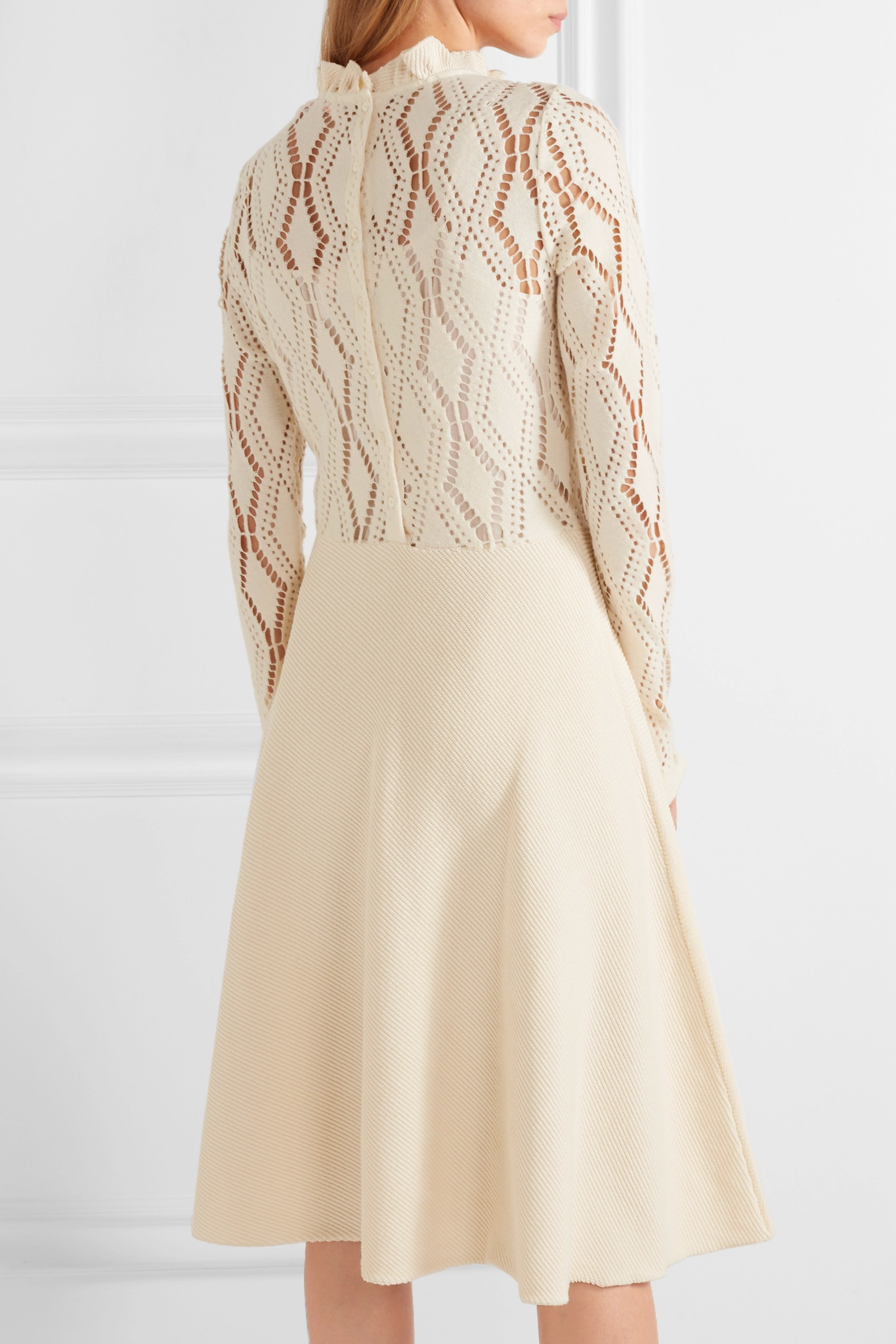 Pointelle-knit Cotton-blend Dress 