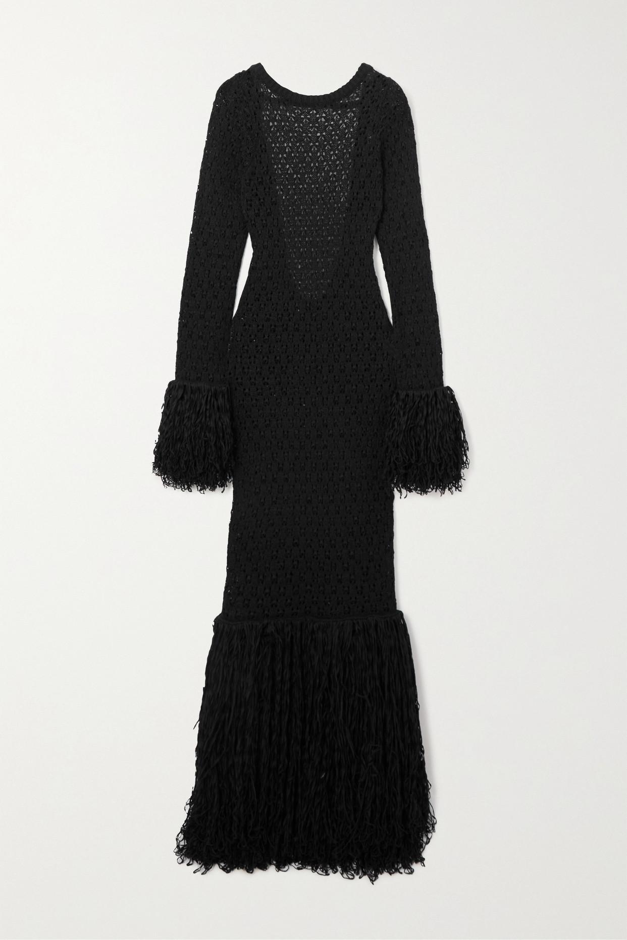 rotate birger christensen cile cotton-blend knit maxi dress ROTATE