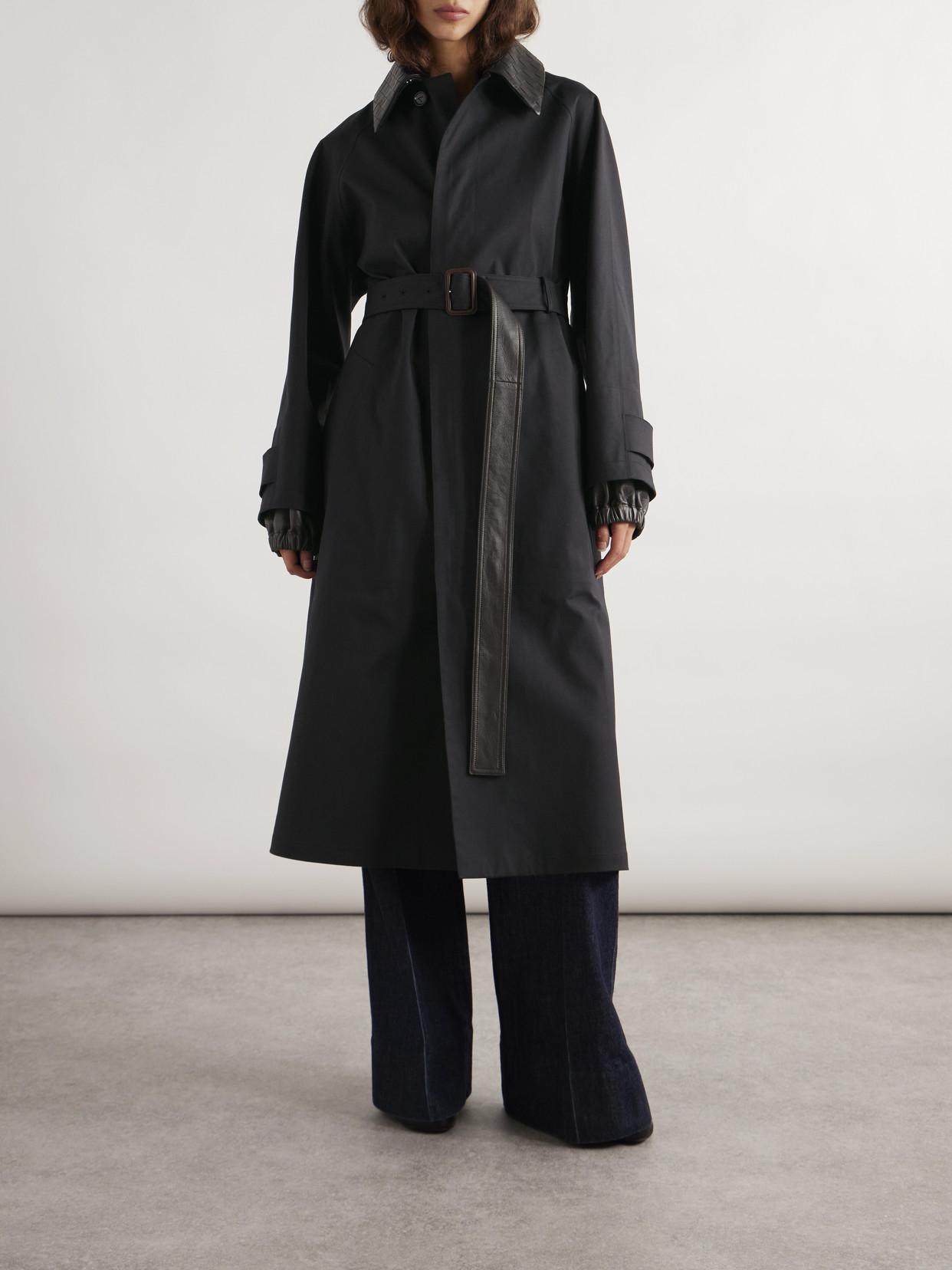 トレンチコート BOTTEGA VENETA Women Trench Coats 812009V4XP0 4246 Black Bottega Veneta Trench coats for Women | Online Sale up to 67