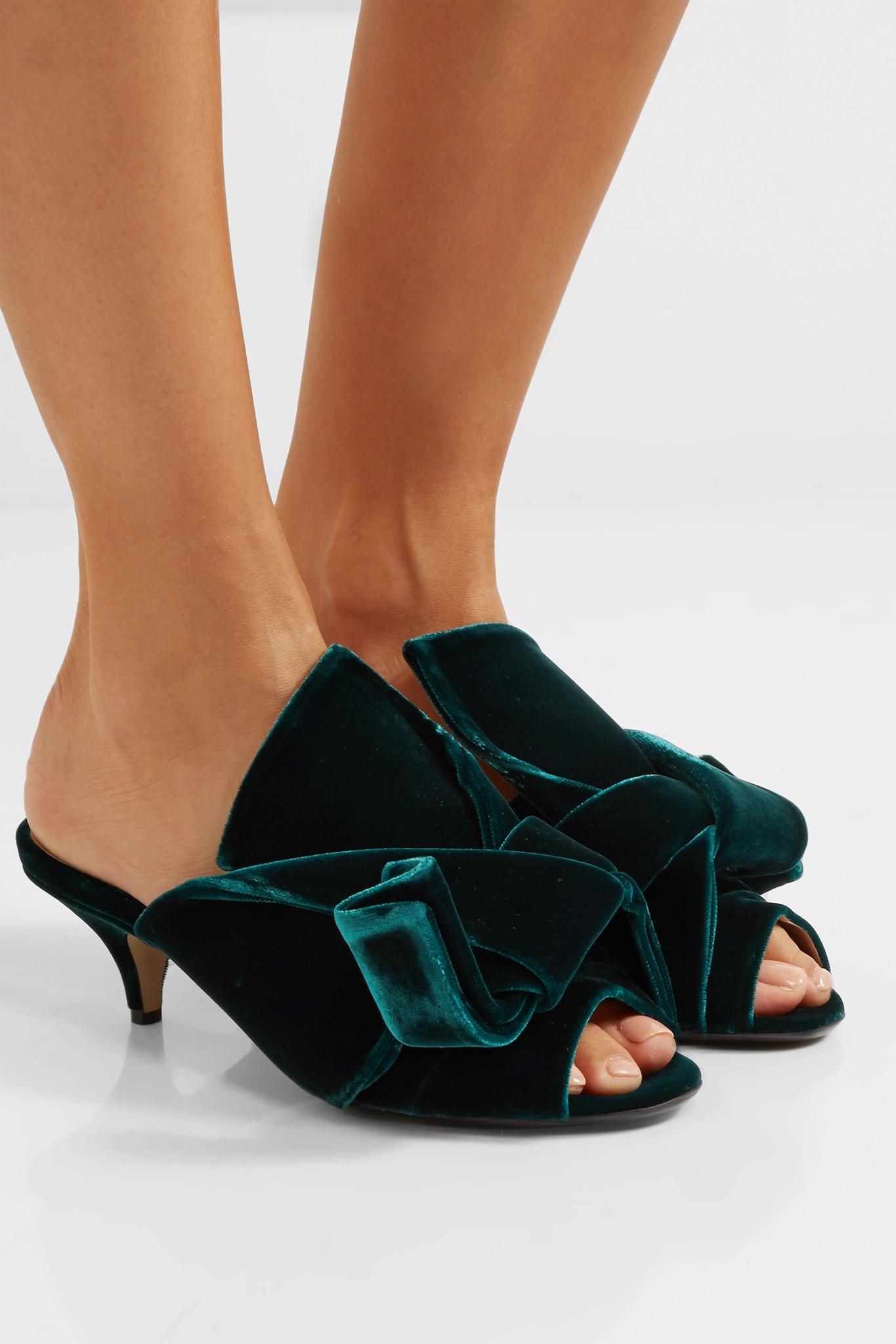 knotted leather mules