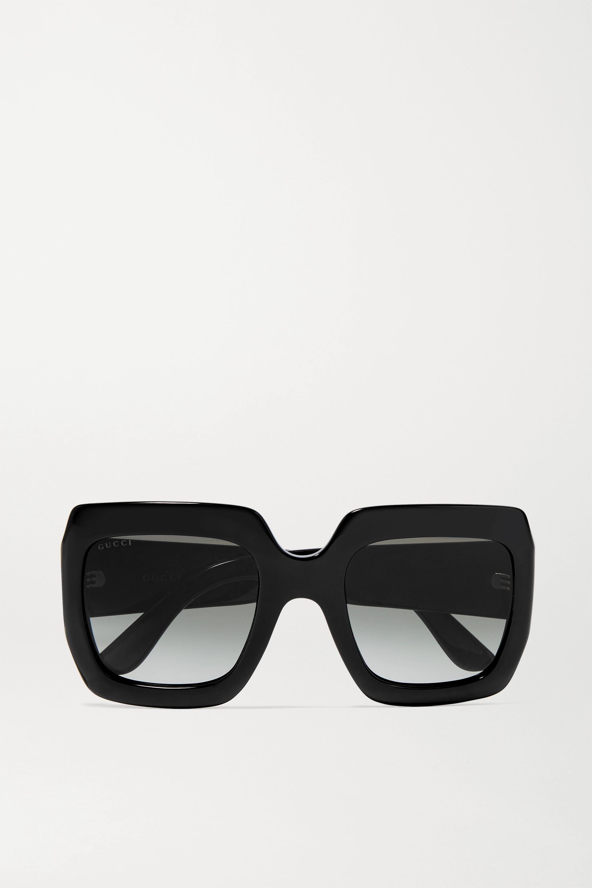 Gucci Pop Web Oversized Square-frame Acetate Sunglasses in Black | Lyst