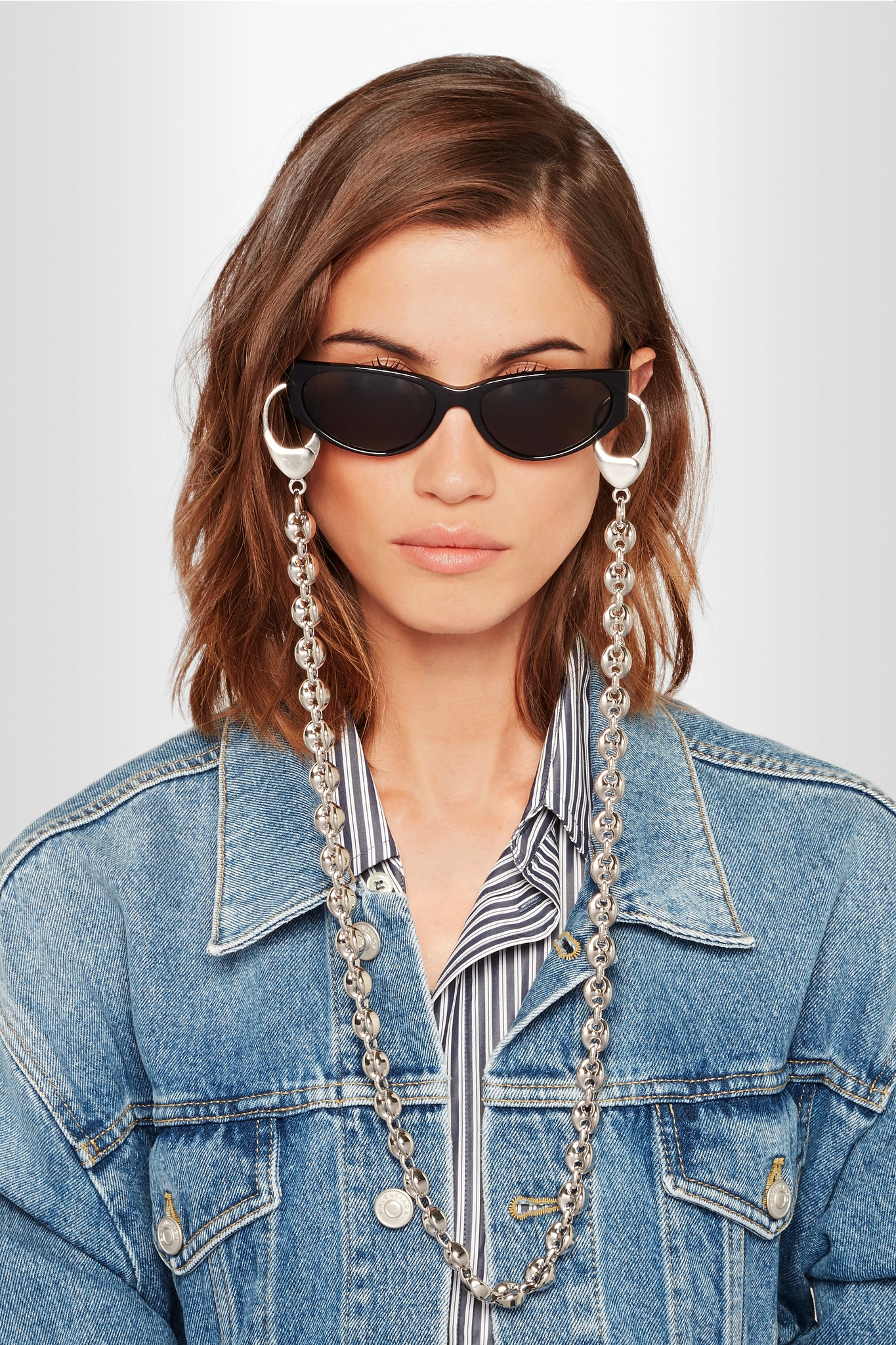 Balenciaga Silver-plated Sunglasses Chain in Metallic | Lyst