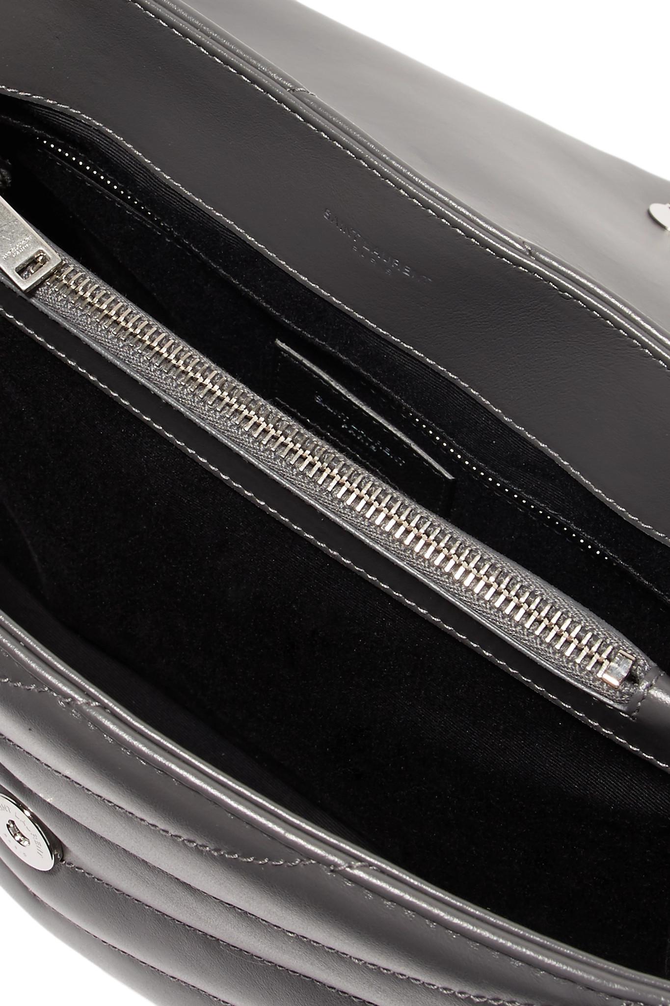 saint laurent large loulou matelassé leather shoulder bolsa