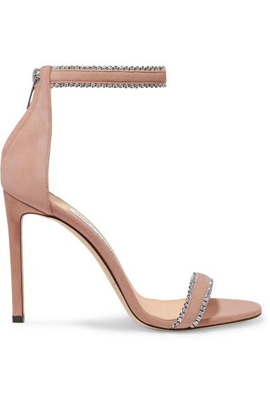 セール★Jimmy Choo★DOCHAS Jimmy Choo Dochas 100 suede crystal detailed pumps