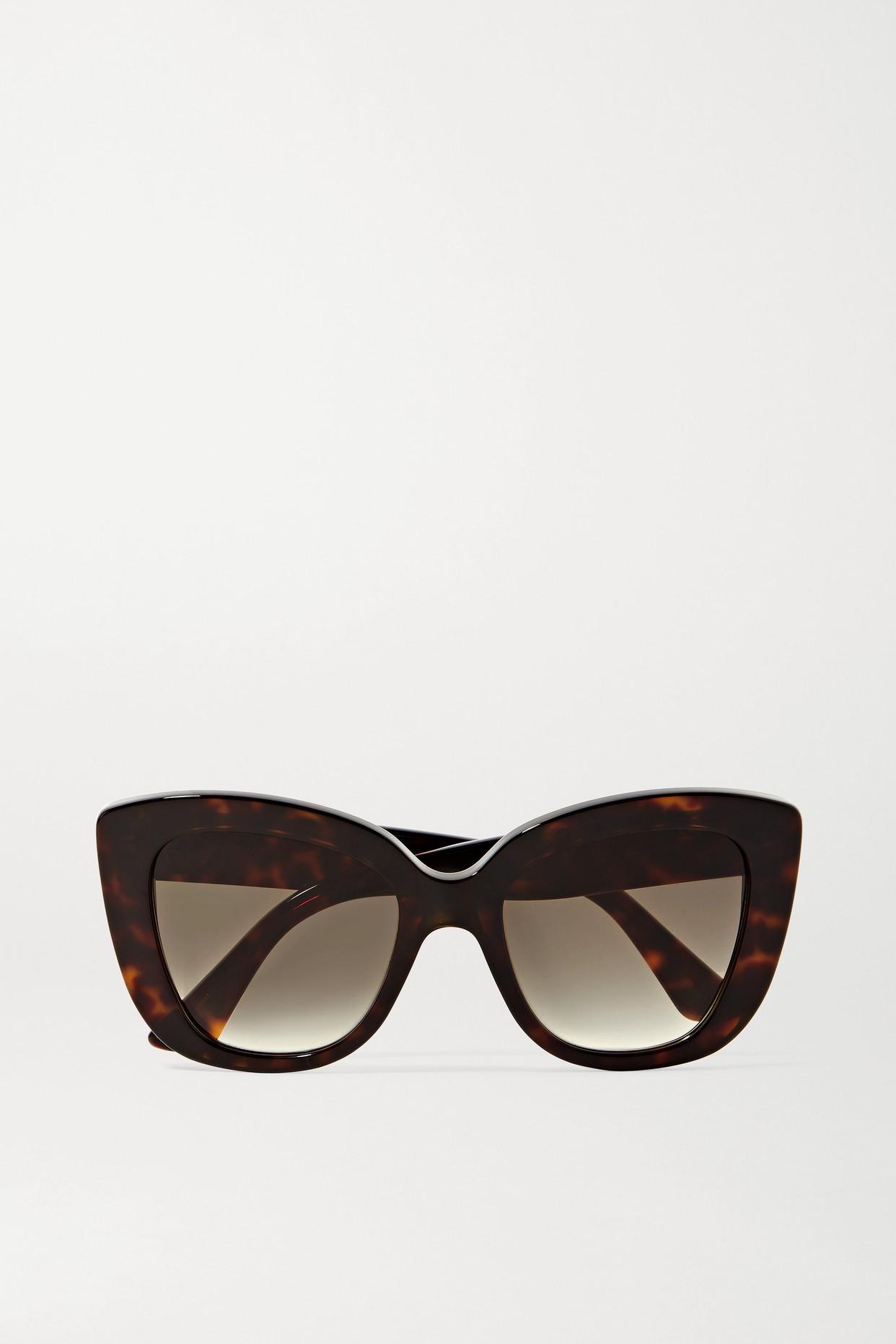 Gucci Havana Cat-eye Tortoiseshell Acetate Sunglasses | Lyst