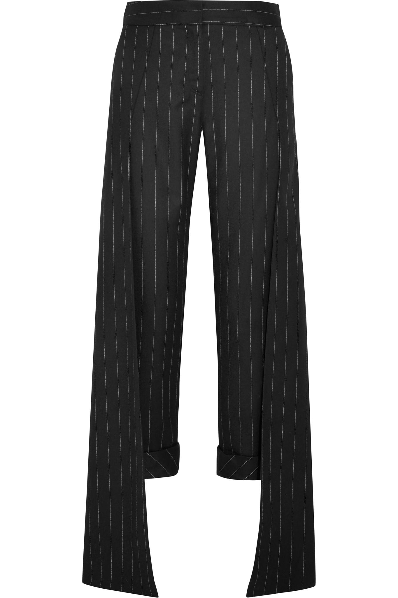 wool blend wide leg pants