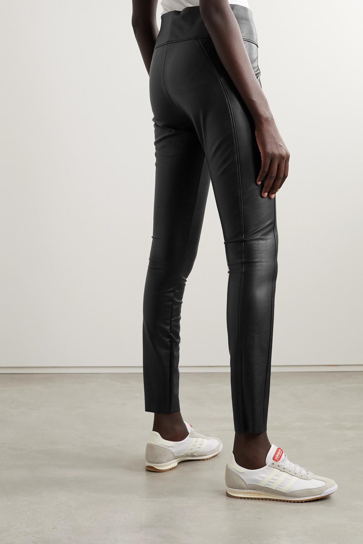 Edie faux leather leggings in black - Wolford