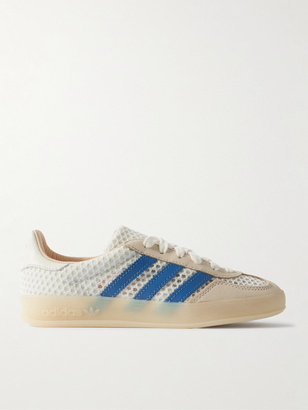 adidas Originals Gazelle Indoor Sneakers Aus Mesh Mit Lederbestzen in Blau  | Lyst DE