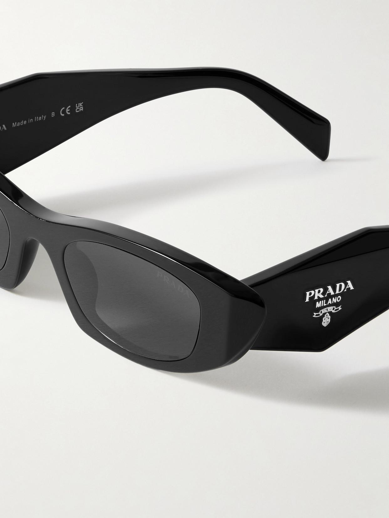 Prada Symbole Cat-Eye Acetate Sunglasses in Black | Lyst