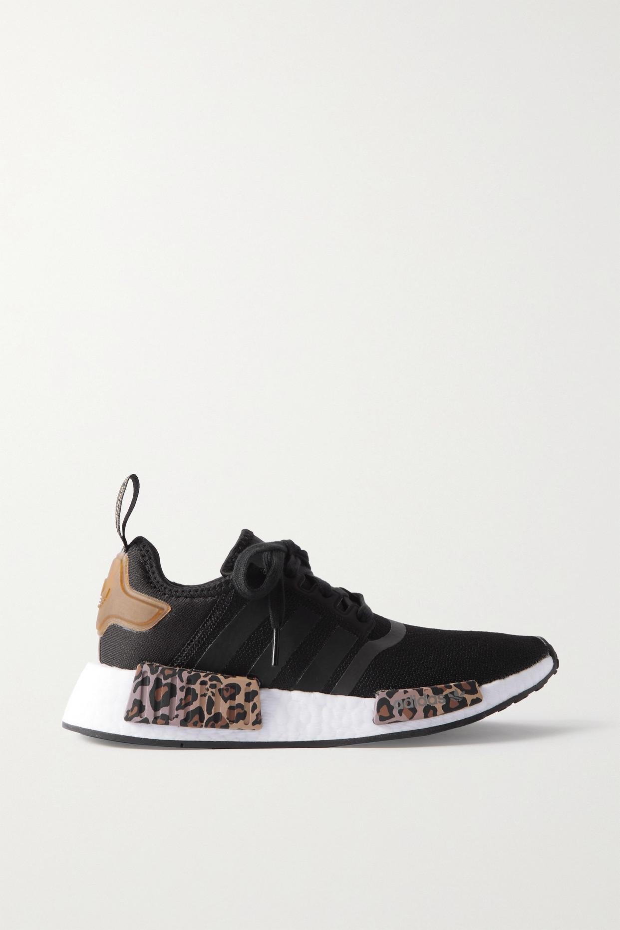 adidas Originals Nmd R1 Leopard-print Rubber-trimmed Primeblue Sneakers in  White | Lyst