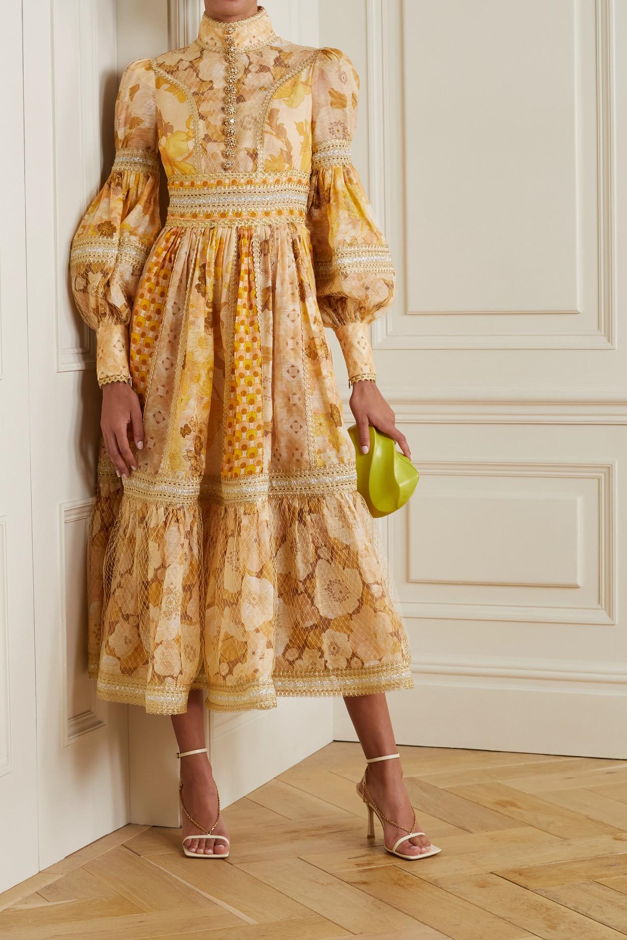 Zimmermann clearance gold dress