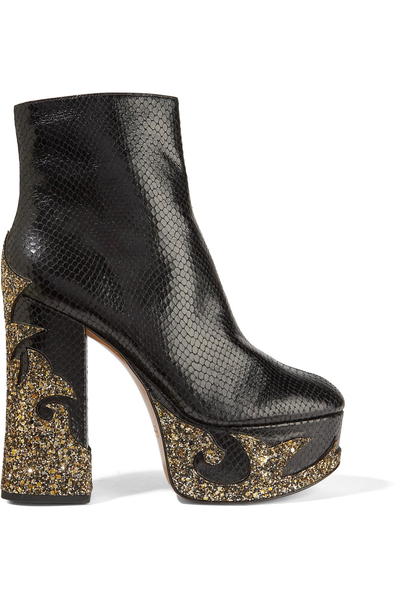 marc jacobs glitter boots