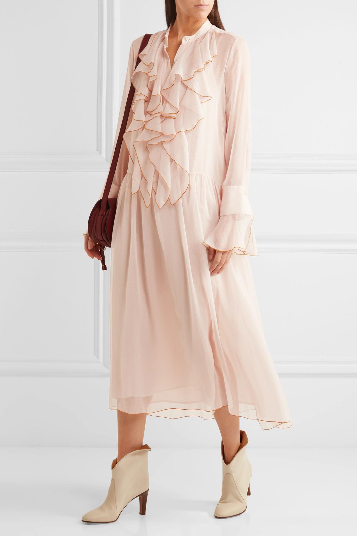 chloe ruffle dress