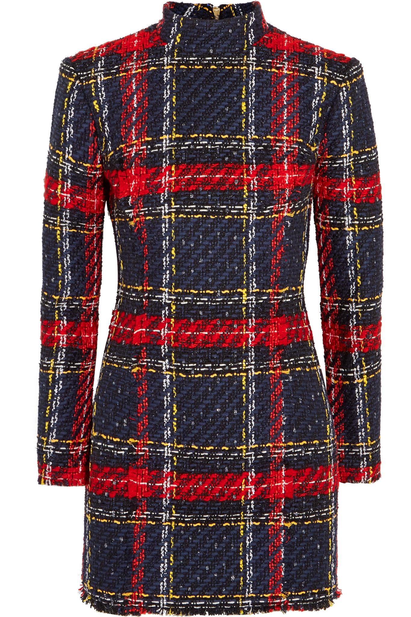 plaid tweed dress