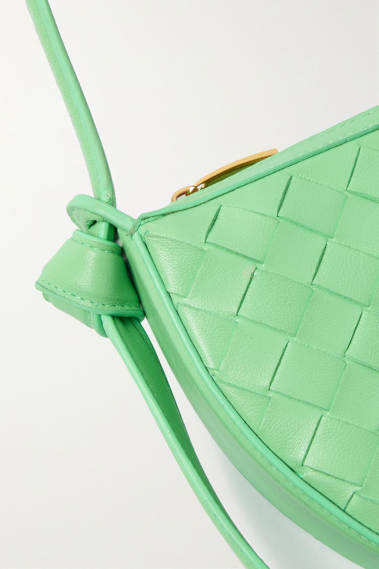 Bottega Veneta Jodie Top Handle Bag Mini Intreccio Green