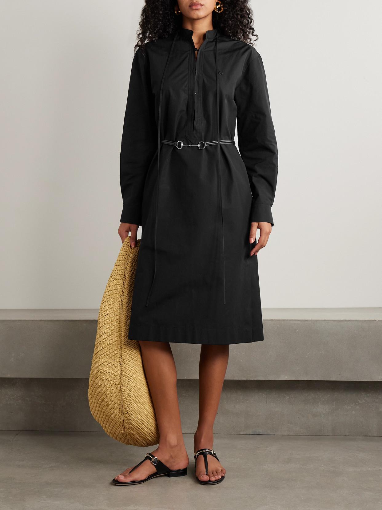 gucci cotton poplin midi dress Buy Gucci Blue GG Midi Dress in Cotton-poplin For Women Online