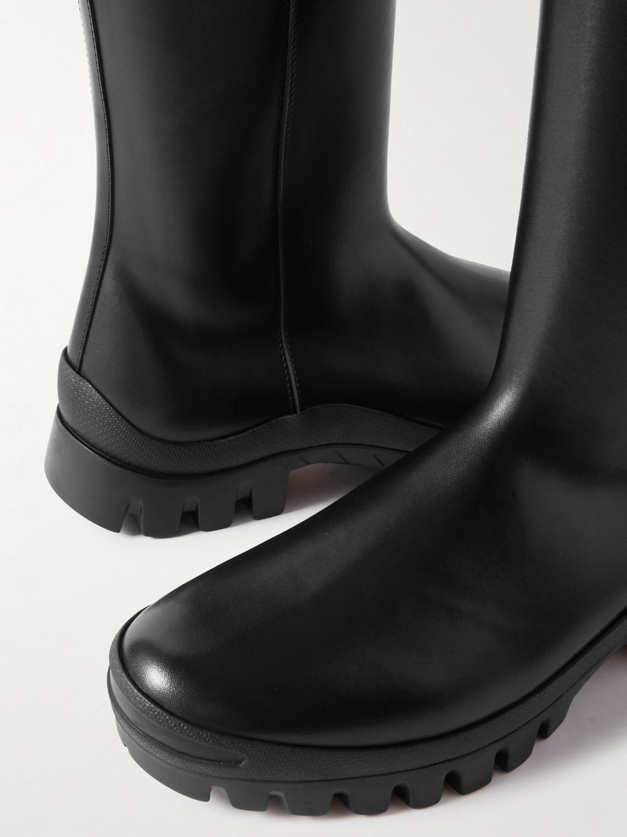 The Row Greta Stiefel Aus Leder in Schwarz Lyst DE