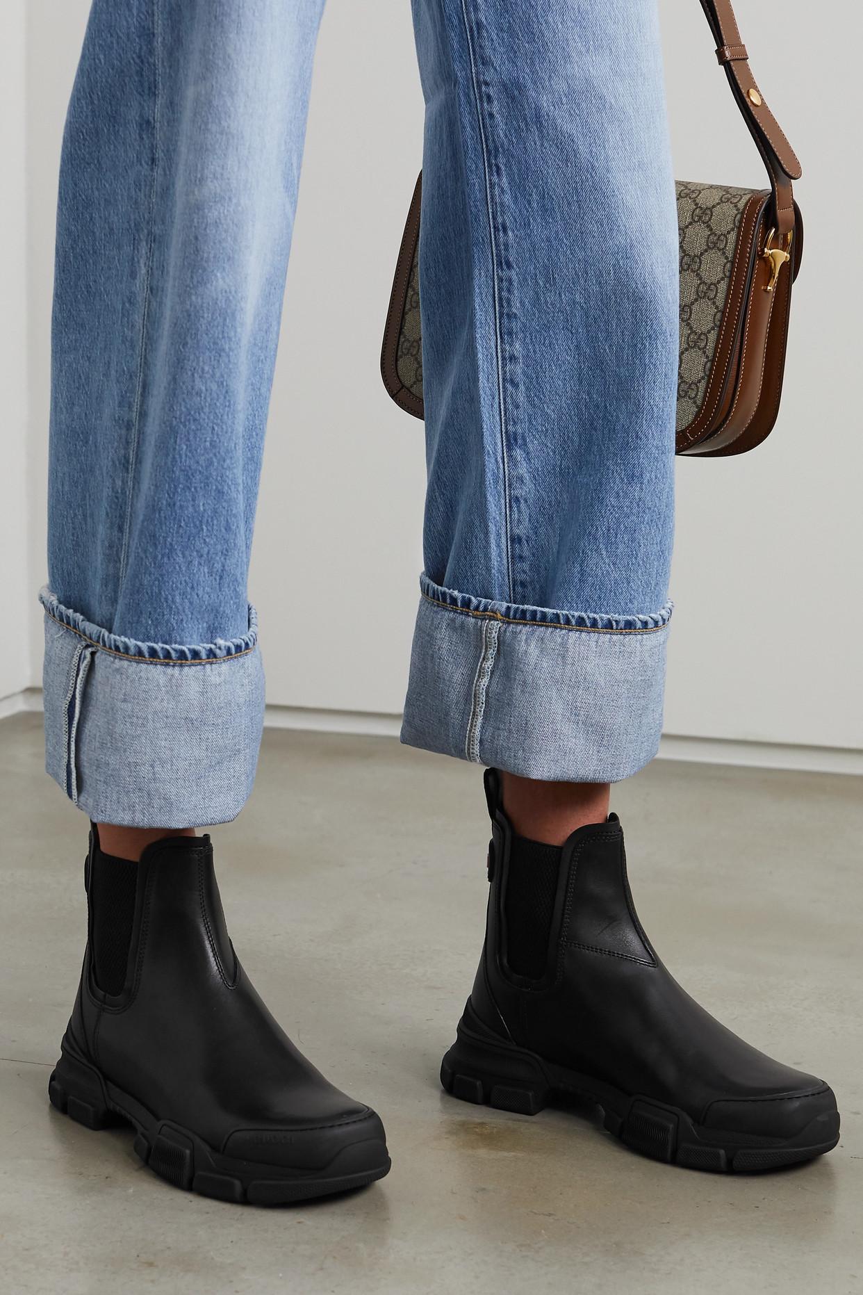Gucci Leon Chelsea Boots in Black | Lyst