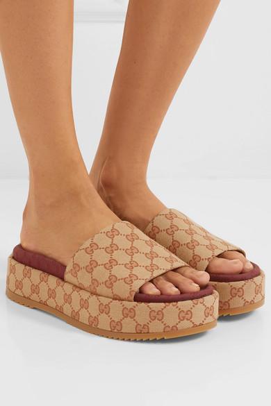 gucci platform slide sandals