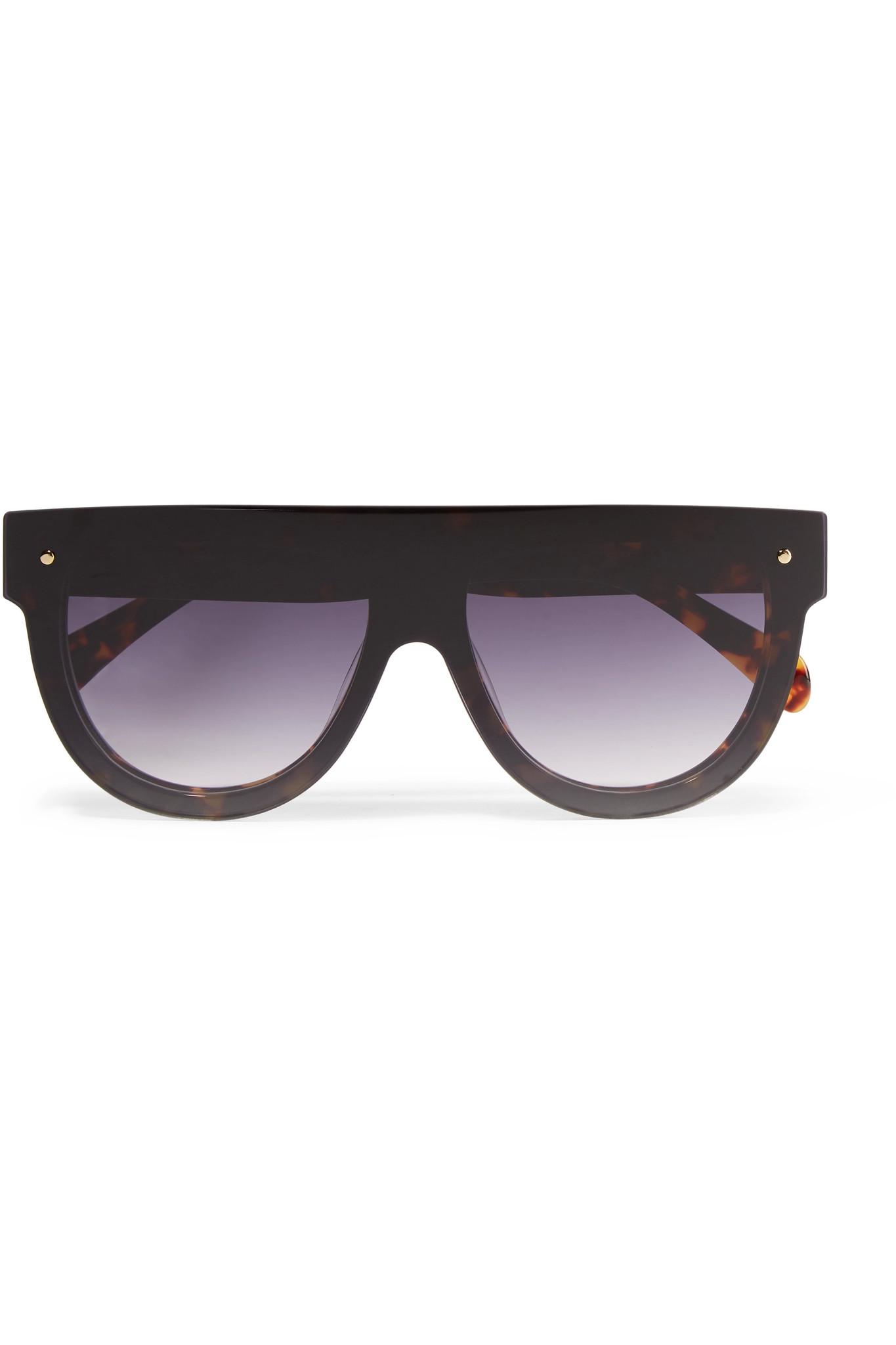 Ganni Evie D-frame Tortoiseshell Acetate Sunglasses - Lyst