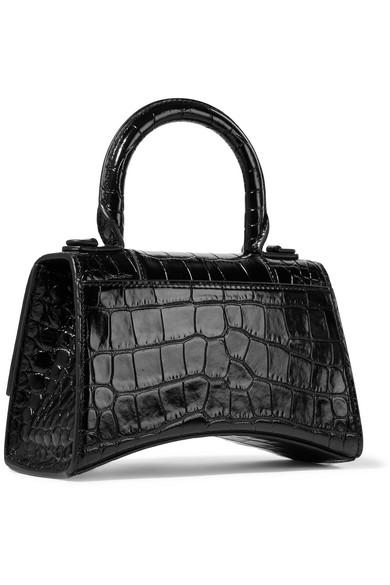balenciaga hourglass bolsa xs black