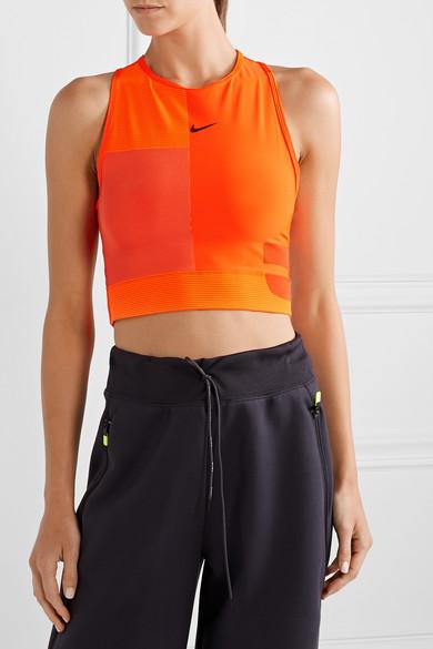 Nike Tech Pack Cropped Cutout Pro Hypercool Top in Orange | Lyst Australia