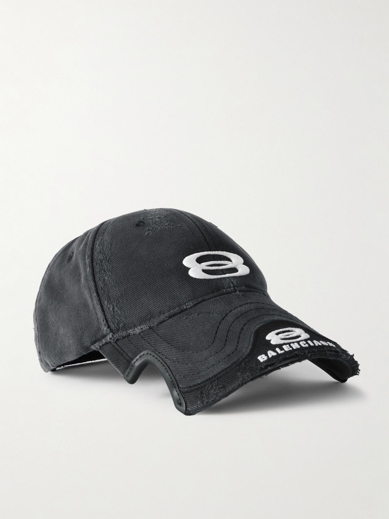 Balenciaga Distressed Black Baseball Cap display picture 1