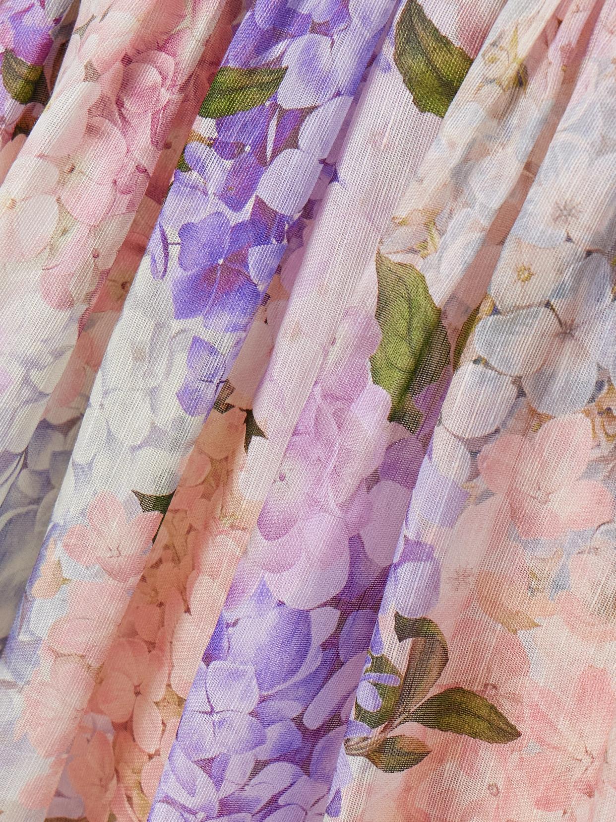 zimmermann dawning floral linen and silk midi dress ZIMMERMANN Dawning Linen And Silk Midi Dress