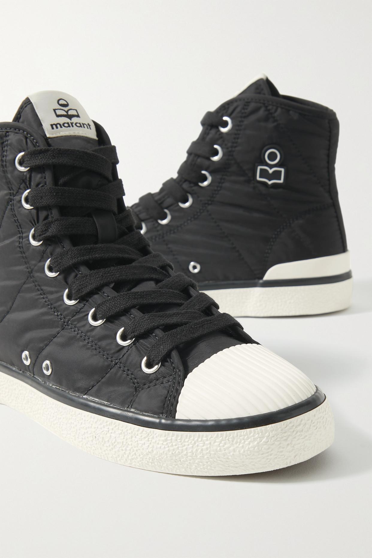 Isabel Marant Benkeen Quilted Shell High-top Sneakers in Black | Lyst