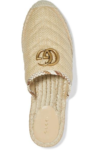 gucci raffia espadrilles
