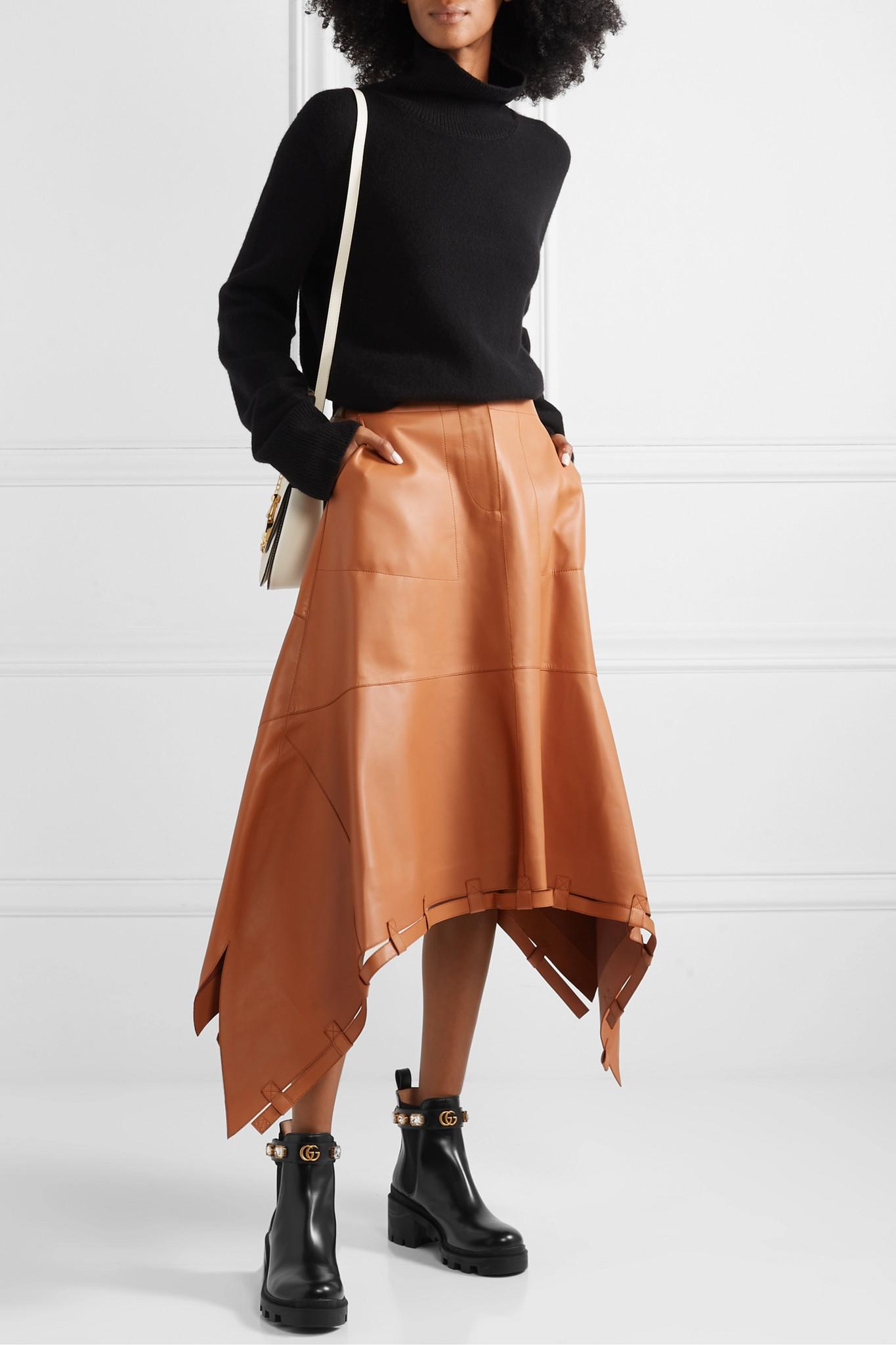 gucci leather ankle boot with belt