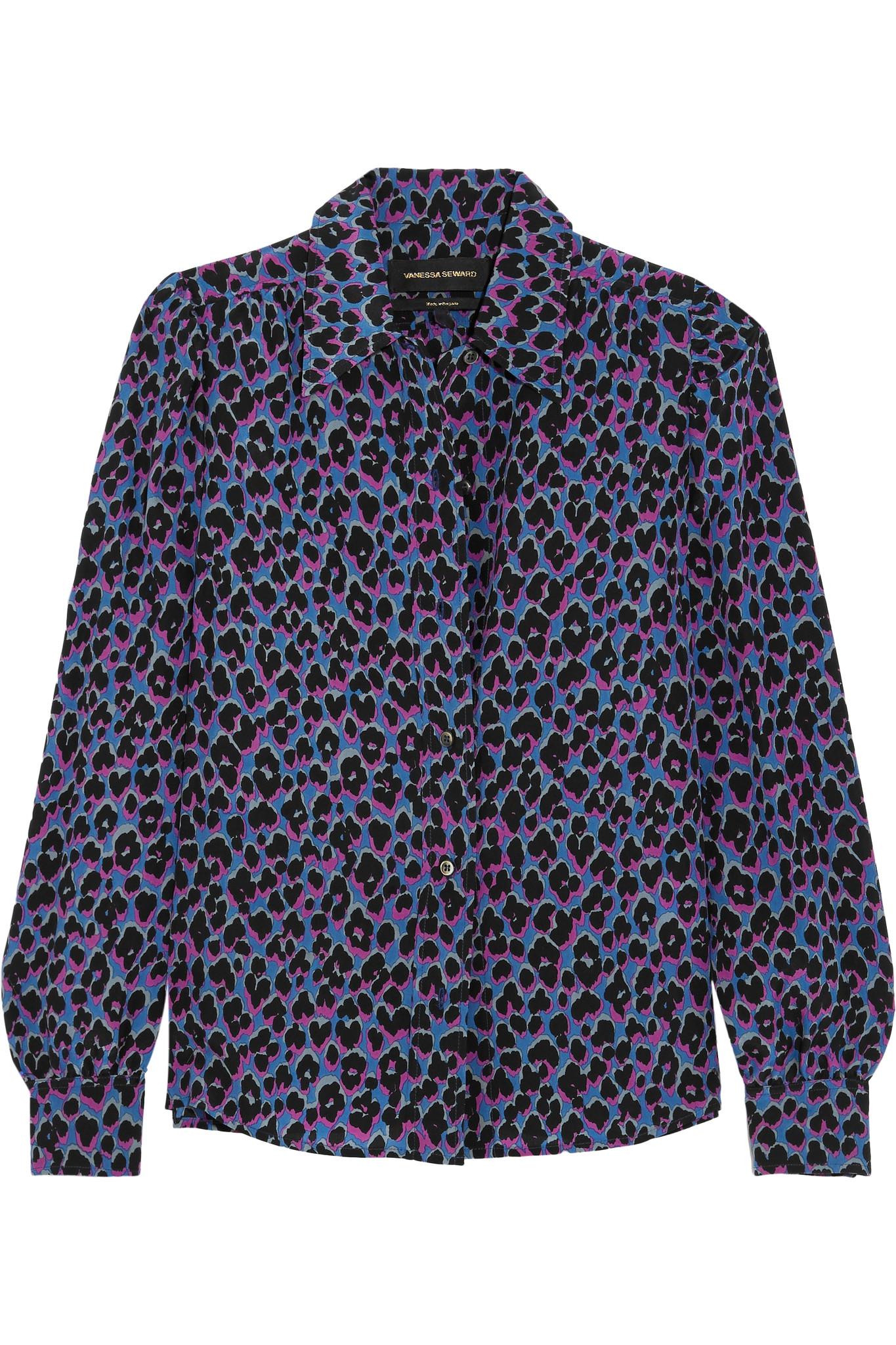 Vanessa Seward Elise Animal-print Silk 