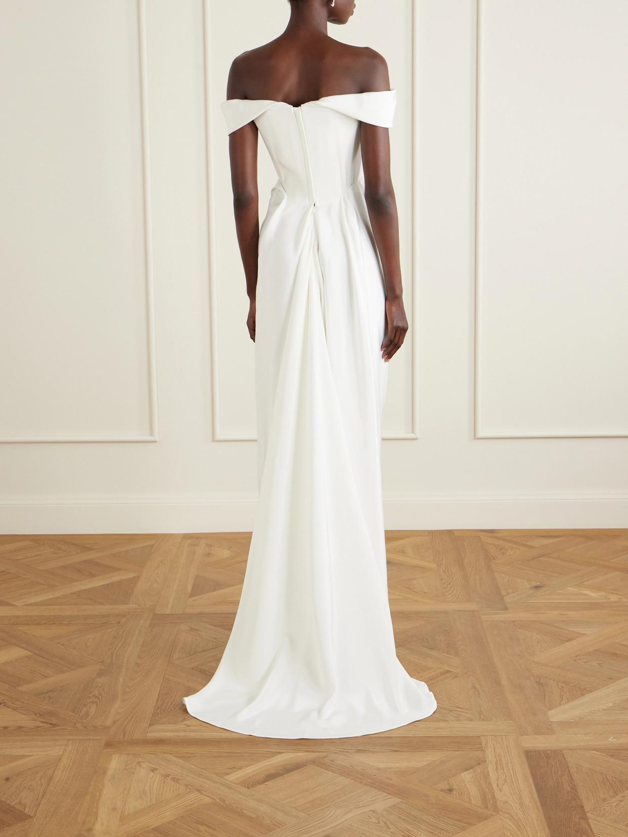 hayley paige engagement dress Vivienne Westwood Spring Summer 1997 Runway Gray Blue Gown – The Rareté main image 1