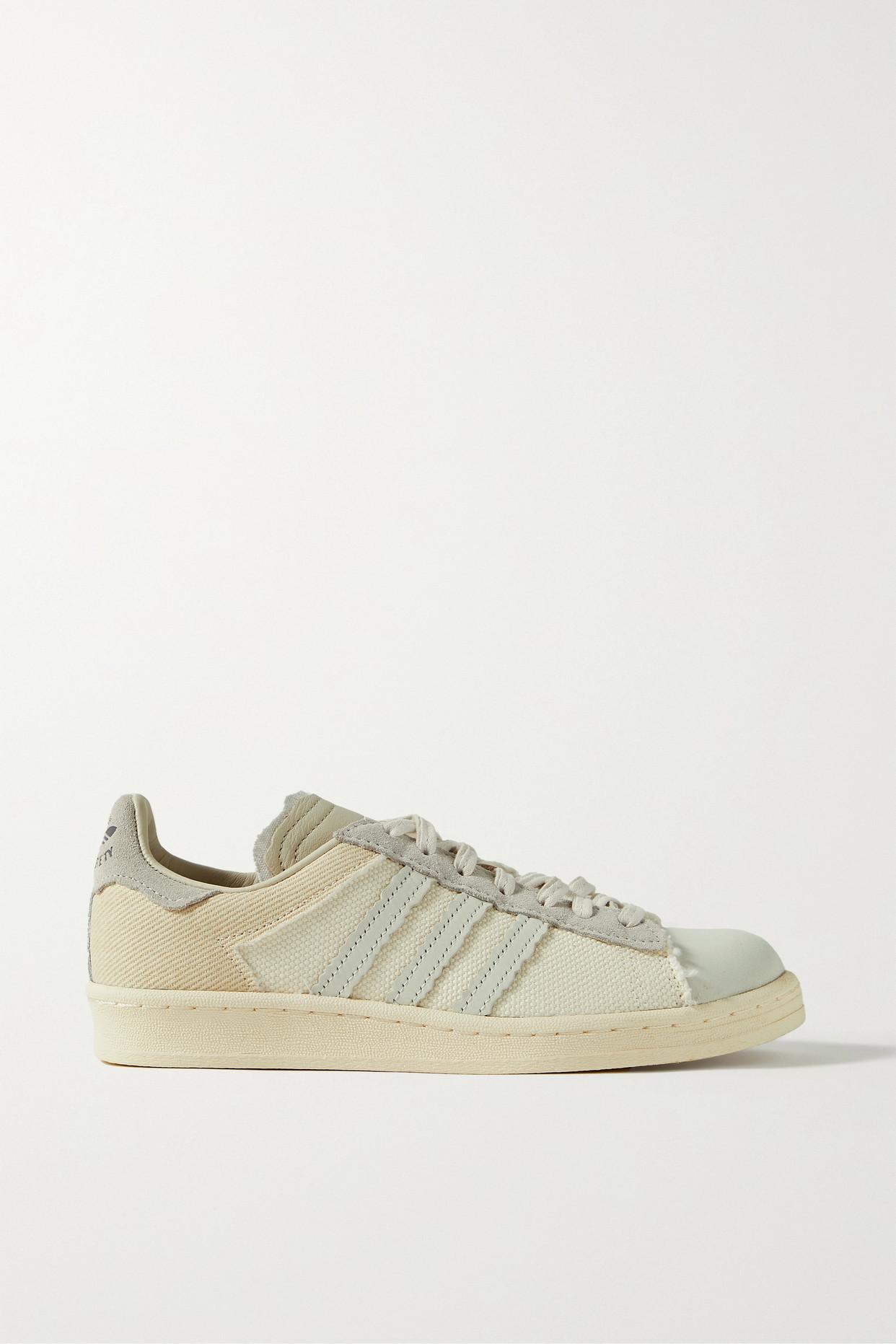 adidas Originals + Highsnobiety High Art Twill, Nubuck And Suede-trimmed  Canvas Sneakers in White | Lyst