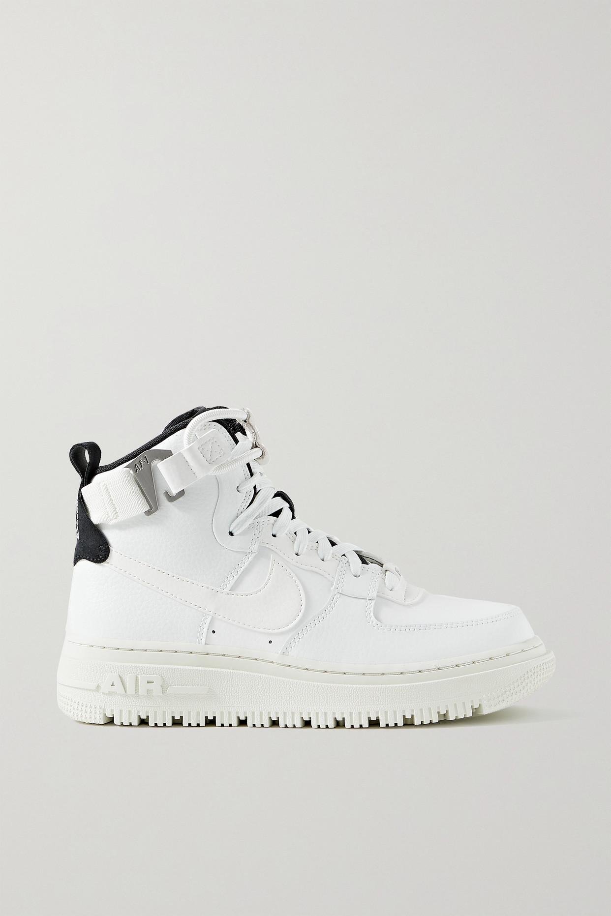 Nike Air Force 1 High Utility 2.0 Suede And Textured-leather Sneakers in  White | Lyst