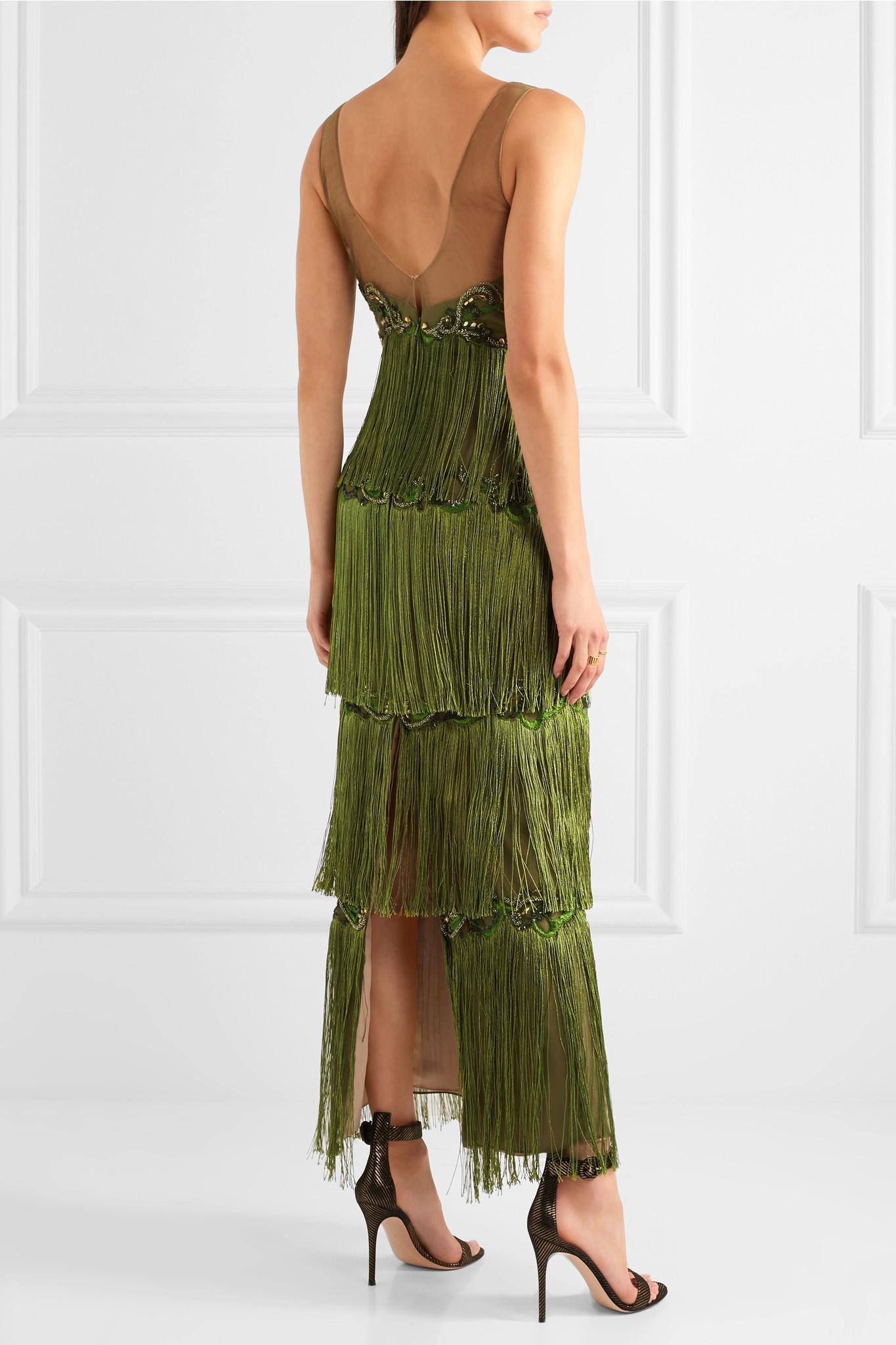 green marchesa gown