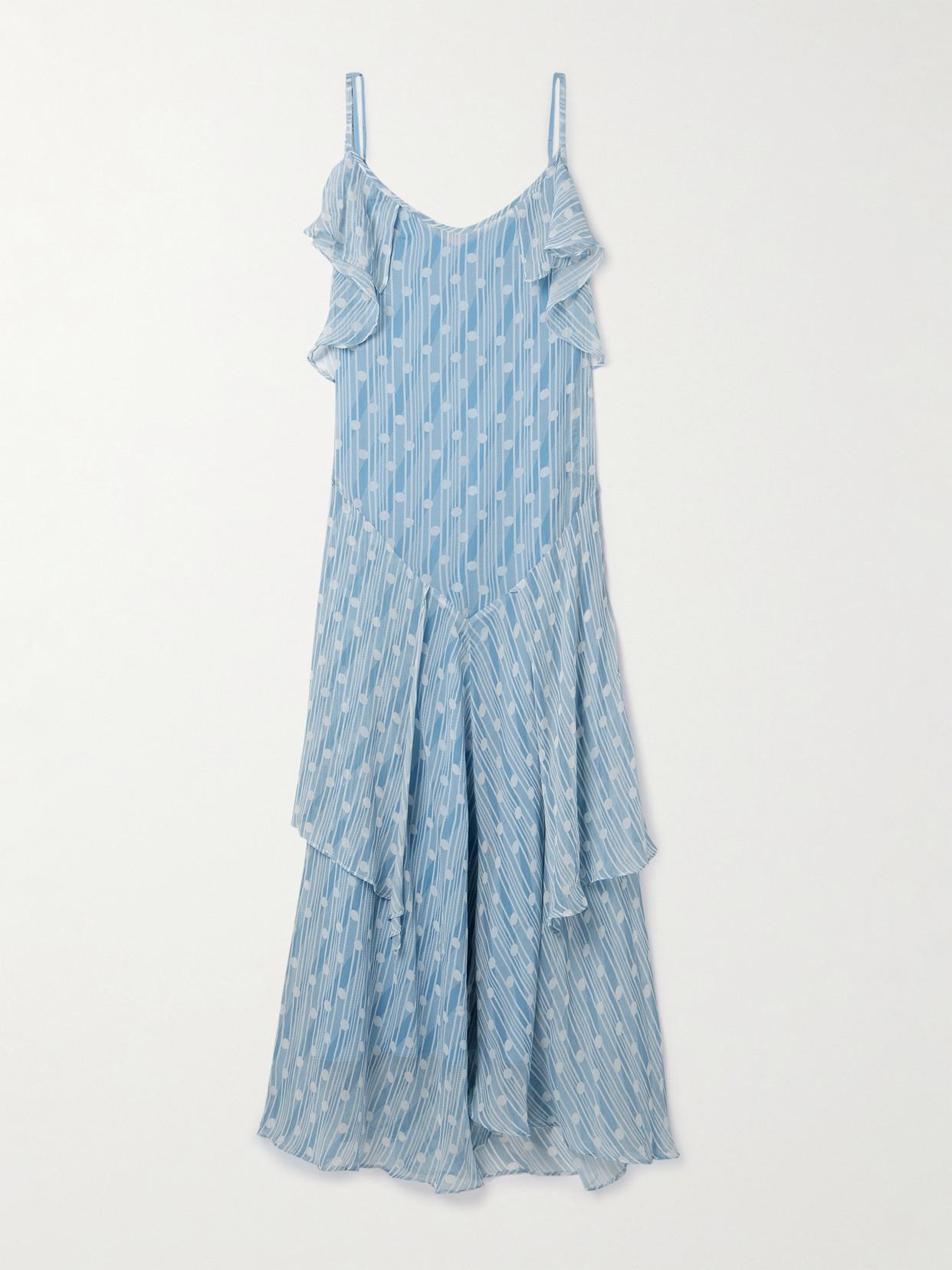 ワンピース BODE Embroidered silk blend Stadium dress Stadium Dot Gown – BODE