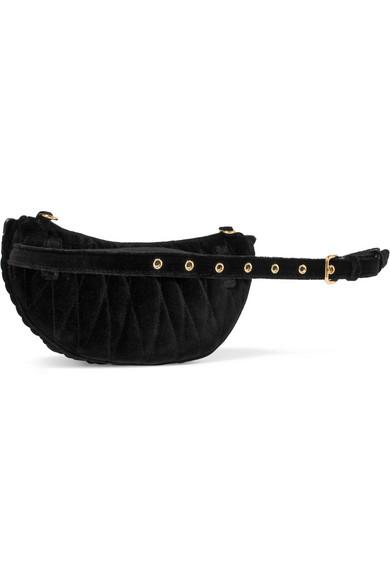 Belt bags Miu Miu - Black matelassé lambskin belt bag - 5BL010N88002