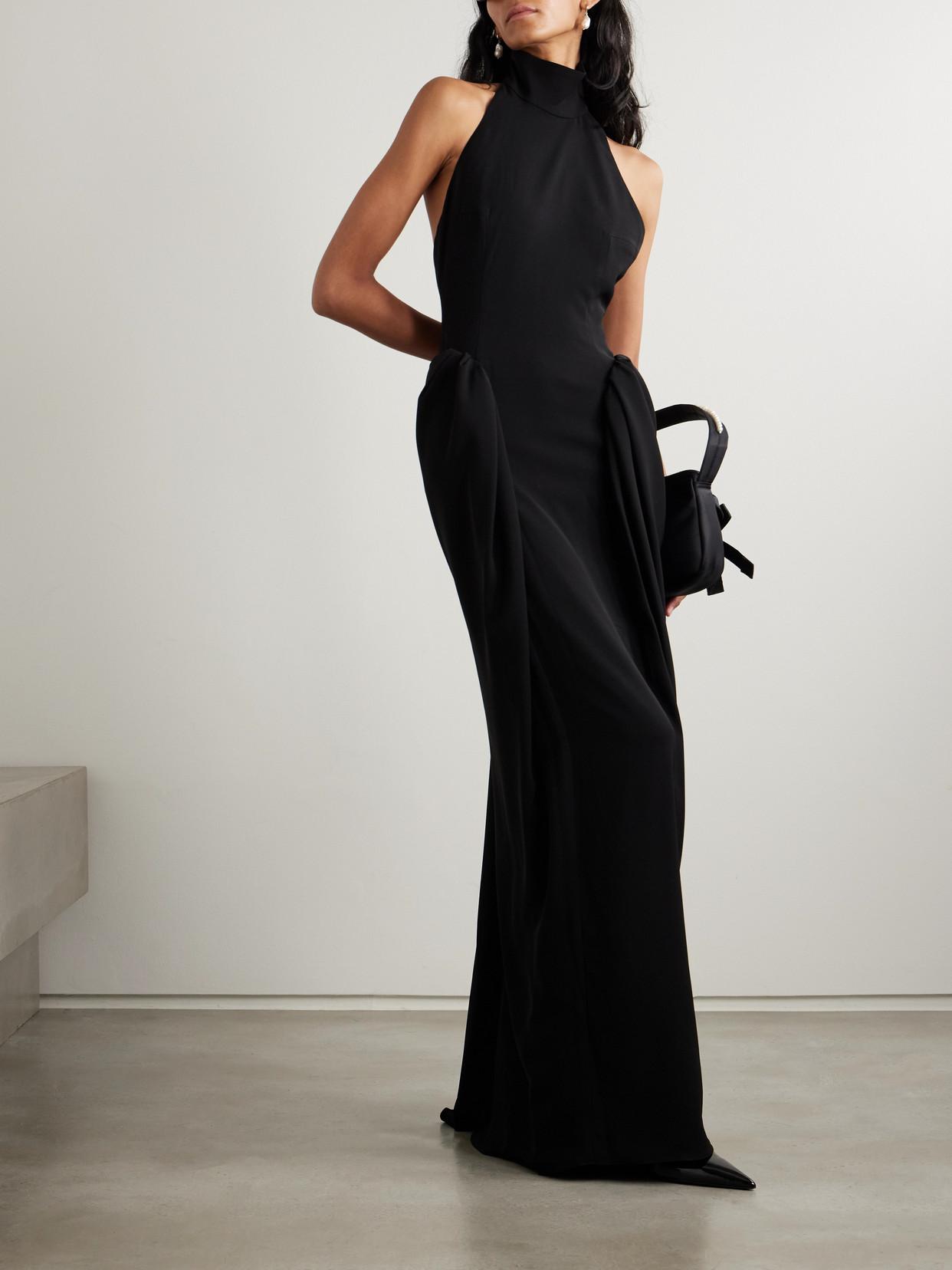16Arlington Casini Gathered Crepe Halterneck Gown in Black | Lyst 16Arlington Casini Gathered Crepe Halterneck Gown in Black | Lyst