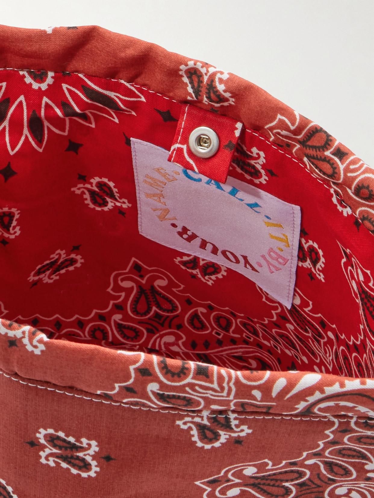 Call it By Your Name Sac Seau Printed Cotton Tote in Red | Lyst