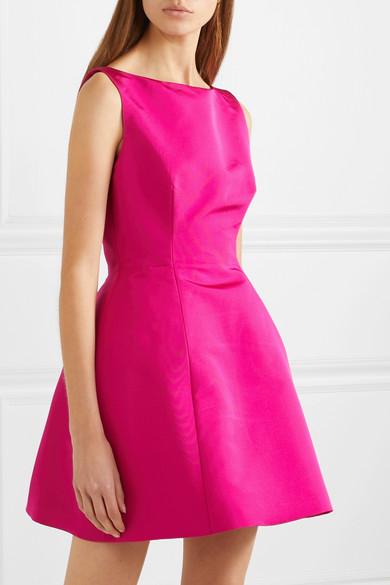 Brandon Maxwell Silk-faille Mini Dress 