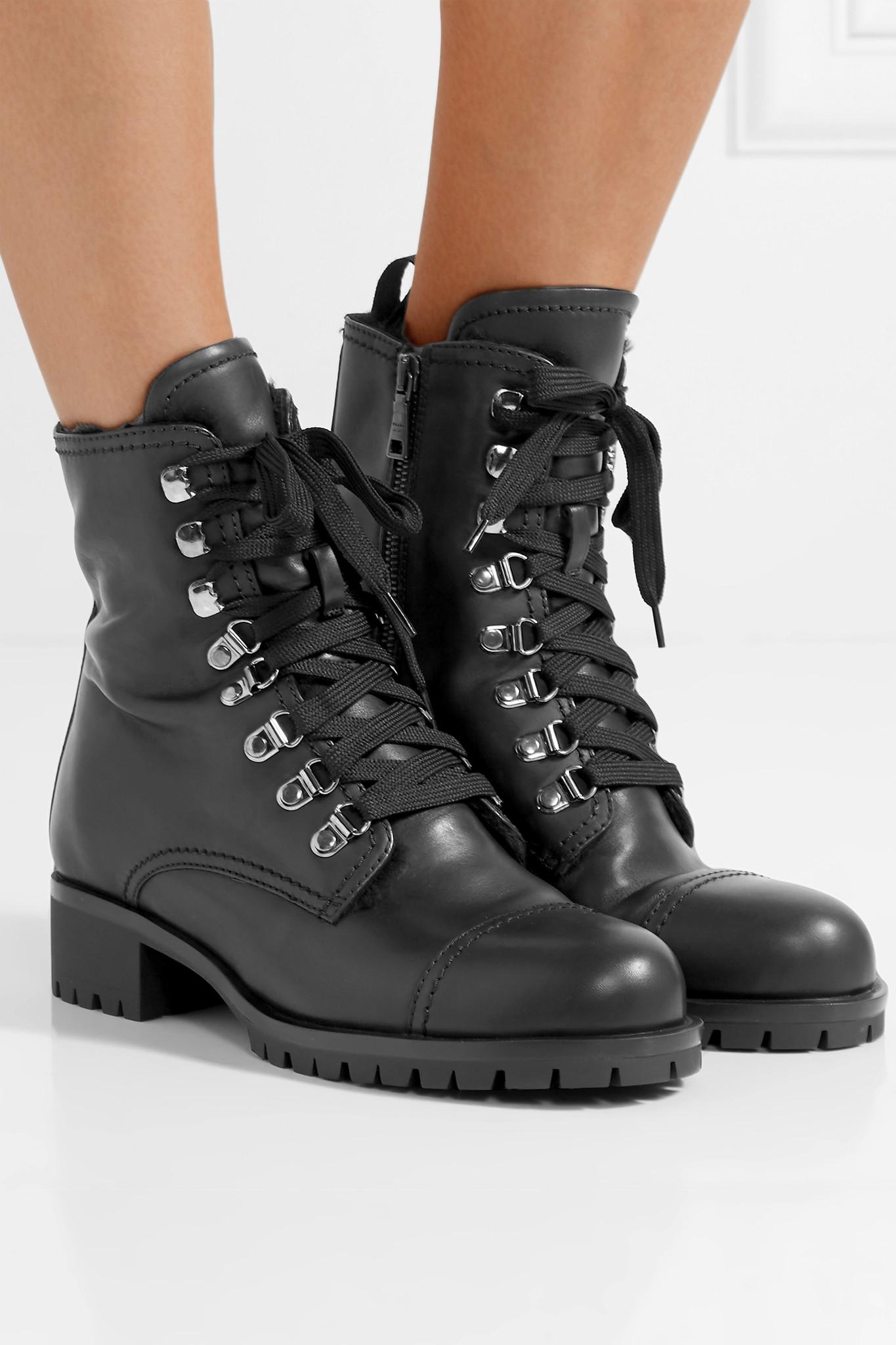 prada shearling boots