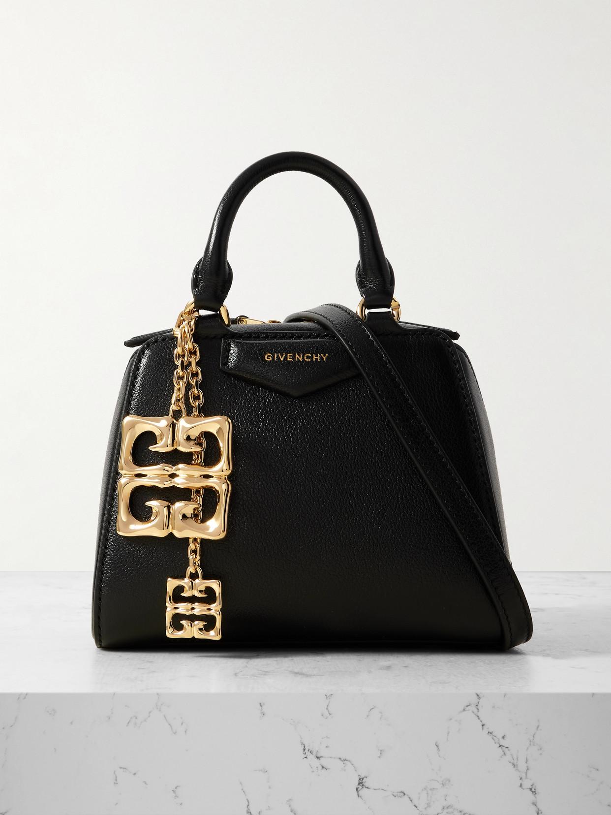 Givenchy Antigona Cube Embellished Textured-Leather Shoulder Bag
