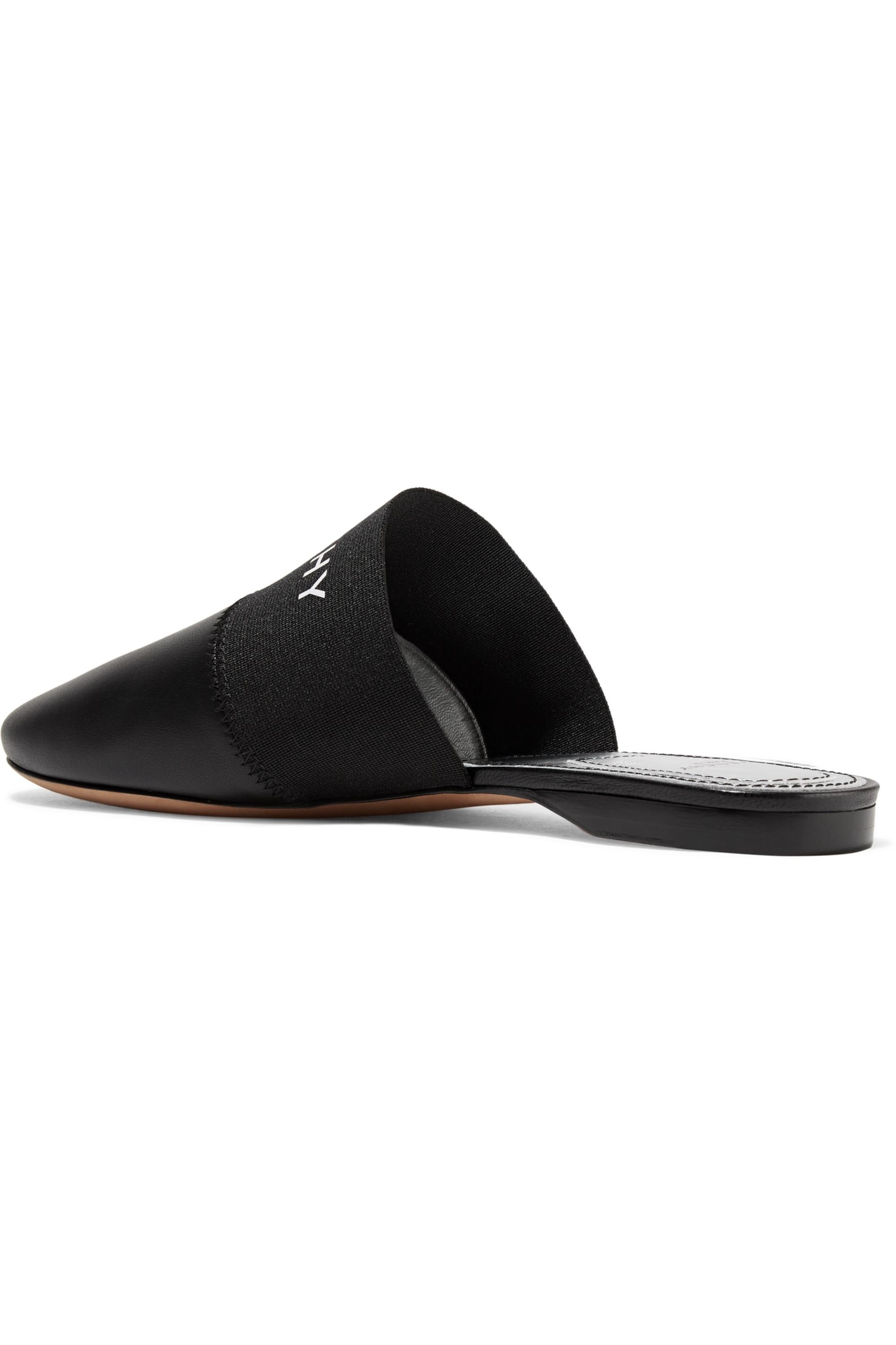 Givenchy Leather Bedford Black Flat Mules - Save 43% | Lyst