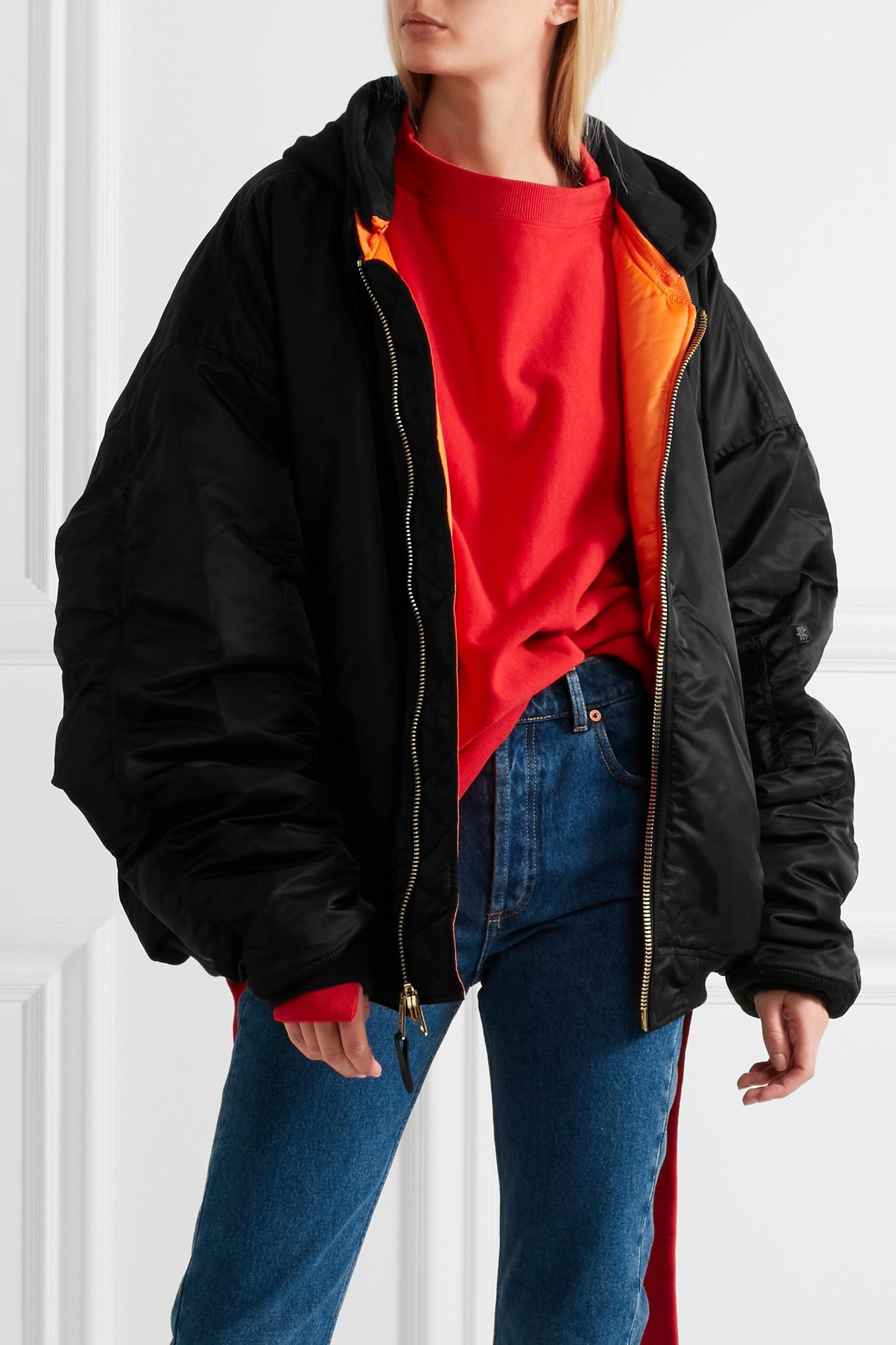 Vetements Alpha Industries Oversized Hooded Reversible Shell