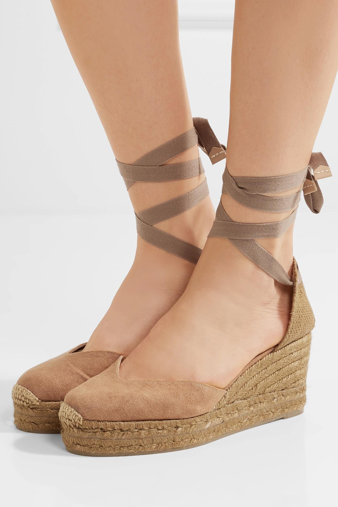 Lyst Castaner Chiara Canvas Wedge Espadrilles in Natural